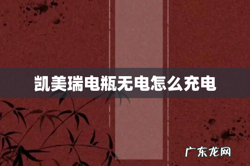 凯美瑞电瓶无电怎么充电