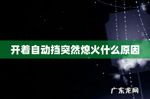 开着自动挡突然熄火什么原因