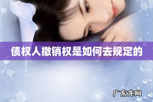 债权人撤销权是如何去规定的