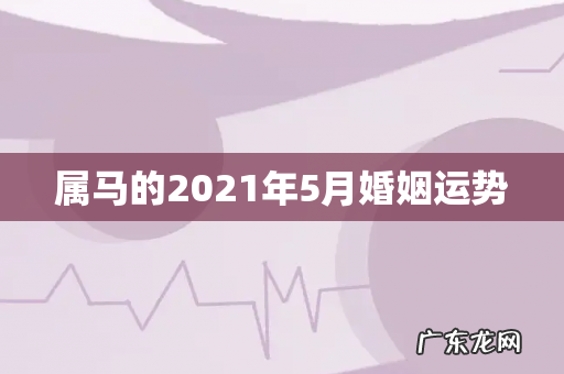 属马的2021年5月婚姻运势