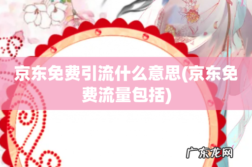 京东免费流量包括 京东免费引流什么意思