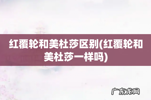 红覆轮和美杜莎一样吗 红覆轮和美杜莎区别