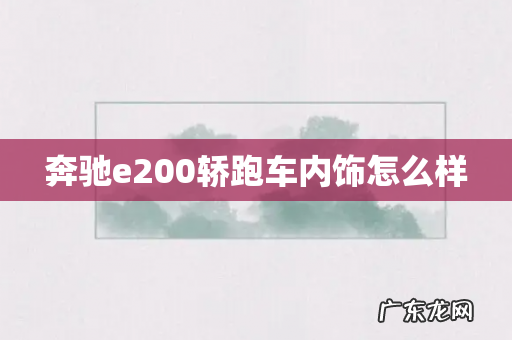 奔驰e200轿跑车内饰怎么样