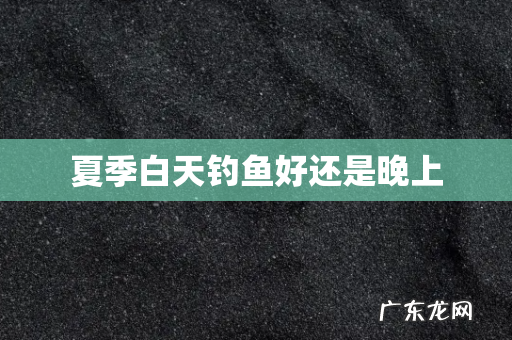 夏季白天钓鱼好还是晚上