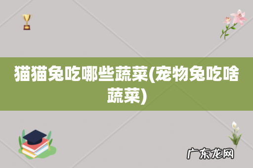 宠物兔吃啥蔬菜 猫猫兔吃哪些蔬菜