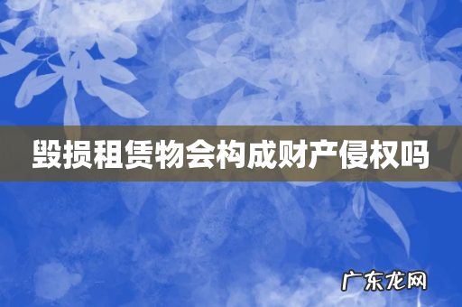 毁损租赁物会构成财产侵权吗