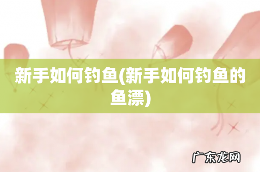 新手如何钓鱼的鱼漂 新手如何钓鱼