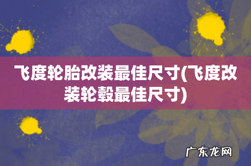飞度改装轮毂最佳尺寸 飞度轮胎改装最佳尺寸