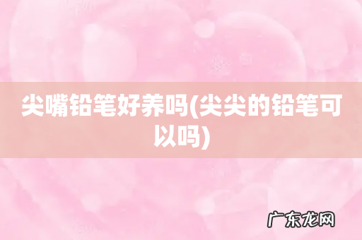 尖尖的铅笔可以吗 尖嘴铅笔好养吗