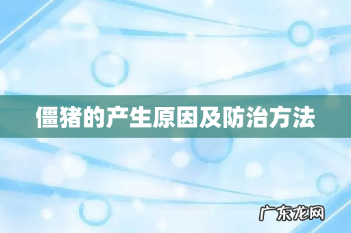 僵猪的产生原因及防治方法