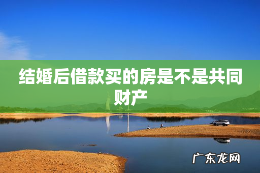 结婚后借款买的房是不是共同财产