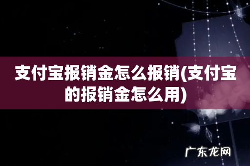 支付宝的报销金怎么用 支付宝报销金怎么报销
