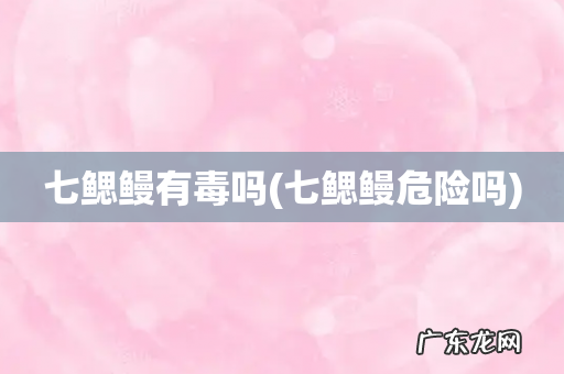 七鳃鳗危险吗 七鳃鳗有毒吗