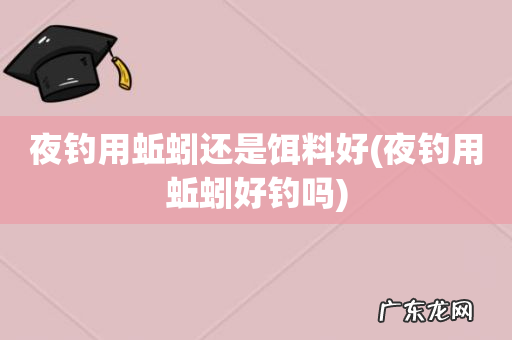 夜钓用蚯蚓好钓吗 夜钓用蚯蚓还是饵料好
