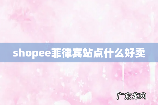 shopee菲律宾站点什么好卖