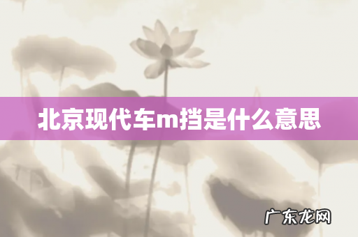 北京现代车m挡是什么意思