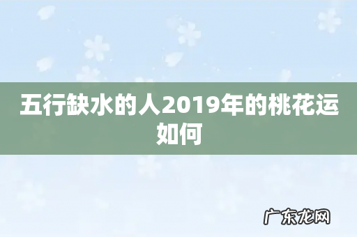 五行缺水的人2019年的桃花运如何