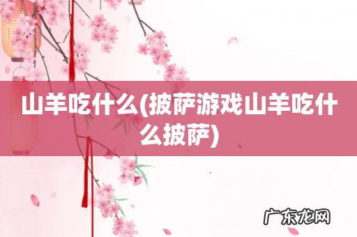 披萨游戏山羊吃什么披萨 山羊吃什么