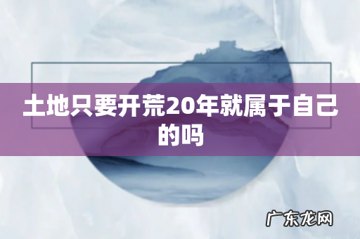土地只要开荒20年就属于自己的吗