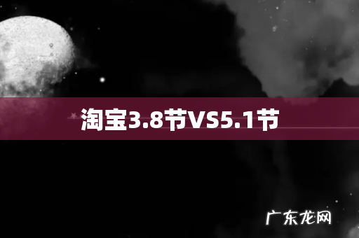 淘宝3.8节VS5.1节