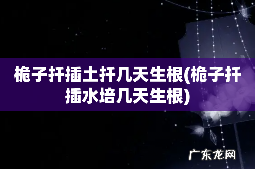 桅子扦插水培几天生根 桅子扦插土扦几天生根