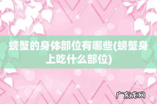 螃蟹身上吃什么部位 螃蟹的身体部位有哪些