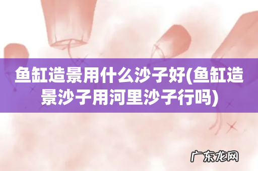 鱼缸造景沙子用河里沙子行吗 鱼缸造景用什么沙子好