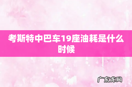 考斯特中巴车19座油耗是什么时候