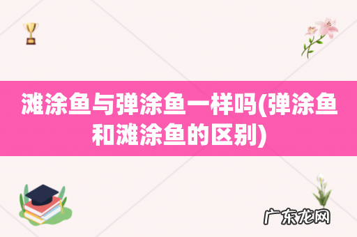 弹涂鱼和滩涂鱼的区别 滩涂鱼与弹涂鱼一样吗