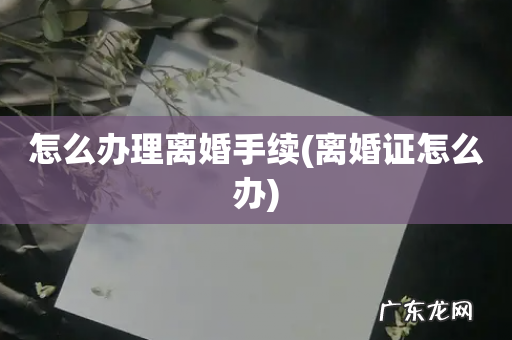 离婚证怎么办 怎么办理离婚手续