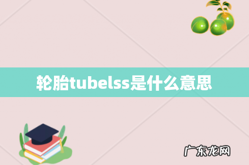轮胎tubelss是什么意思