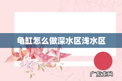 龟缸怎么做深水区浅水区