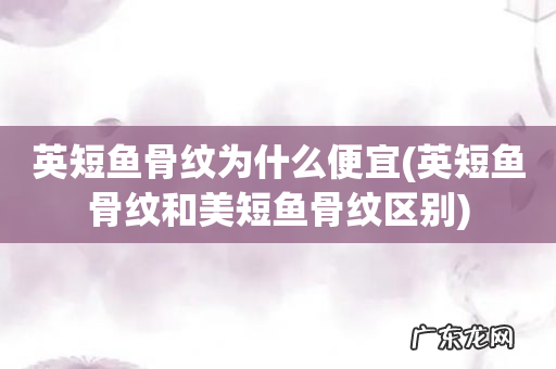 英短鱼骨纹和美短鱼骨纹区别 英短鱼骨纹为什么便宜