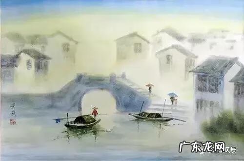 江南风水墨画