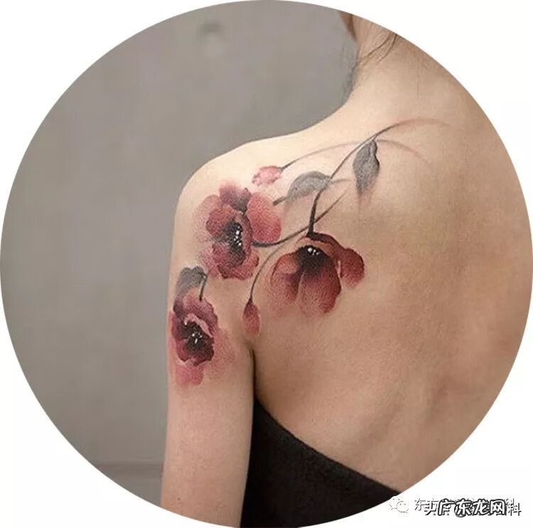 水彩泼墨纹身 水墨画风格纹身