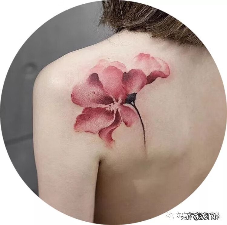 水彩泼墨纹身 水墨画风格纹身