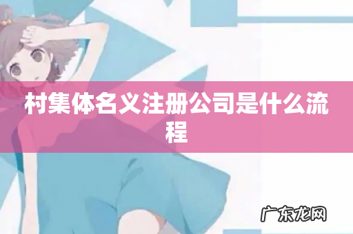 村集体名义注册公司是什么流程