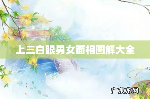 上三白眼男女面相图解大全