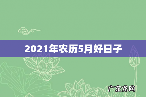2021年农历5月好日子