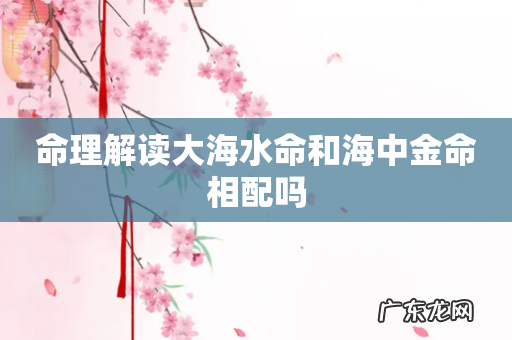 命理解读大海水命和海中金命相配吗