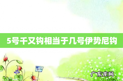 5号千又钩相当于几号伊势尼钩