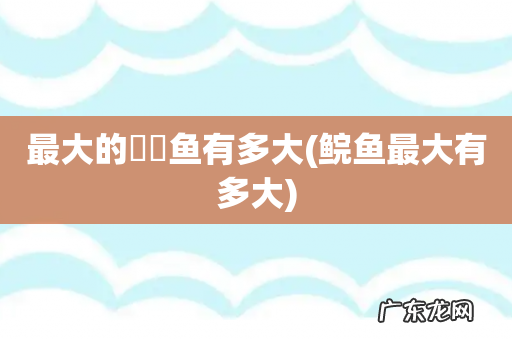 鲩鱼最大有多大 最大的鳑鲏鱼有多大