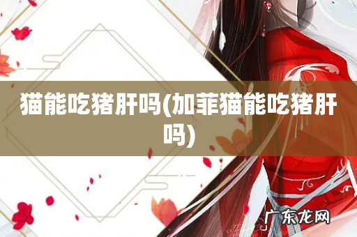 加菲猫能吃猪肝吗 猫能吃猪肝吗