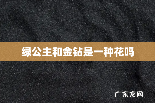 绿公主和金钻是一种花吗