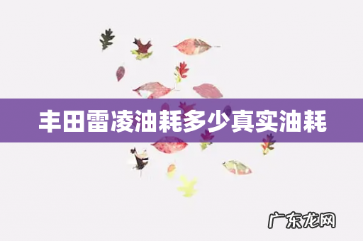 丰田雷凌油耗多少真实油耗