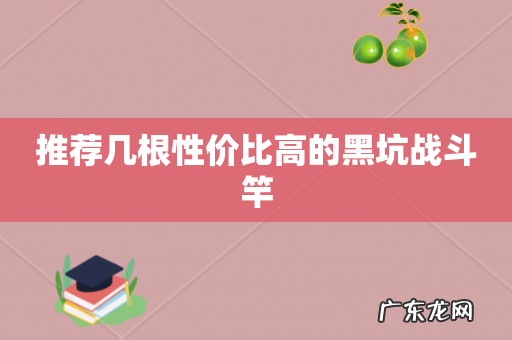 推荐几根性价比高的黑坑战斗竿