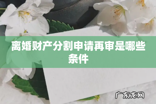 离婚财产分割申请再审是哪些条件