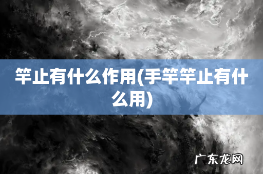 手竿竿止有什么用 竿止有什么作用
