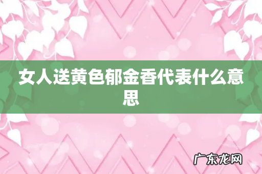 女人送黄色郁金香代表什么意思