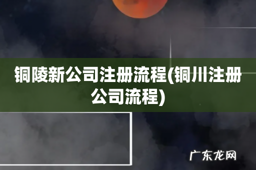 铜川注册公司流程 铜陵新公司注册流程